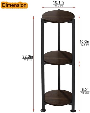 3 Tier Plant Stand Indoor Corner Tall Round Shape Plant Shelf - Image 3
