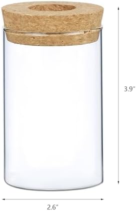Clear Glass Planter Vase with Wooden Lid and Bamboo Stand for Hydroponic Plants, Succulents, Cut Flowers Gifts for Women Mom Plant Lovers (1, 2.55 * 3.93inch) - Image 2
