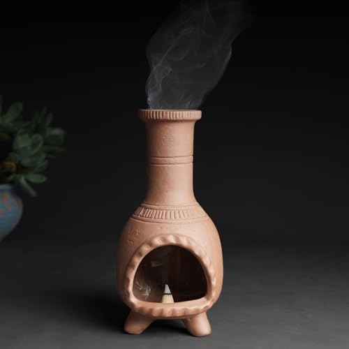 Mexican Style Terracotta Palo Santo Holder,Handmade Chiminea Incense Dish - Image 5