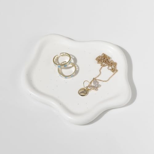 Room Decor Jewelry Tray, ring holder, Cloud Trinket Dish, Cloud Jewelry Tray, Ceramic Earring Necklace Dish Christmas Mothers Day Valentines for Women, Home Decor small jewelry dish ﻿ ﻿ - Image 5