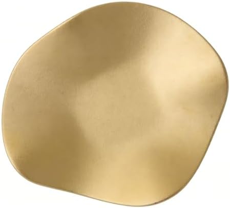 ZJchao Ceramic Jewelry Tray Ring Dish Key Tray 6.69x6.69x1.18in Minimalist Vanity for Rings Earrings Keys with Polished Finish for Bedroom Bathroom Decor (Gold) by ZJchao