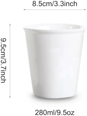 Paper Cup Design Ceramic Mug Eco-Friendly Reusable Cup, Minimalist Home & Office Use. (White & 280 ml) - Image 2