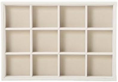 Beige 12Grid Bedside Organizer - Multi-use Holder for Jewelry, Sunglasses, Phone, Watch, Perfume, Lipstick - Nightstand & Desk-top Catchall Tray - Image 3