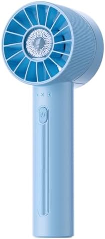Portable Mini Handheld Turbo 4 Speed High Velocity Personal Fan, Max 16H Cooling Time, Rechargeable Purse Fan, Travel Essentials Must Haves for Vacation/Beach/Trip, Light Blue by Coolwill