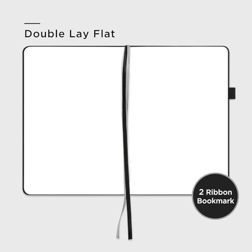 &And Per Se Blank Sketch Notebook, A5 Hardcover, 160 Pages 100gsm Thick Paper, Unlined Journal for Drawing, Doodling, Hand Lettering – Creative Gift for Artists, Designers, Writers (Black) - Image 4