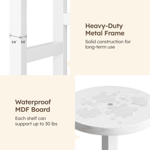 Homsorout Plant Stand Indoor with Grow Light, 4-Tiered Tall Plant Stand Indoor, Metal Plant Shelf with Adjustable Light, Ideal for Living Room, Garden, Patio white - Image 5