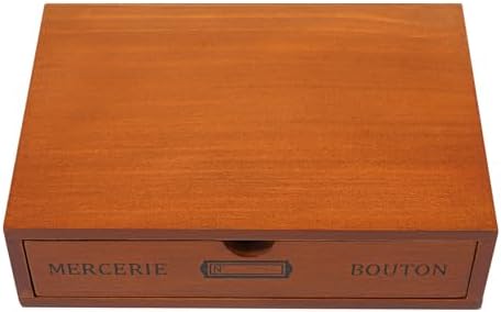 single drawer storage box wooden desk organizer pine wood varnish finish for makeup jewelry stationery small items monitor riser stand home office by Unknown