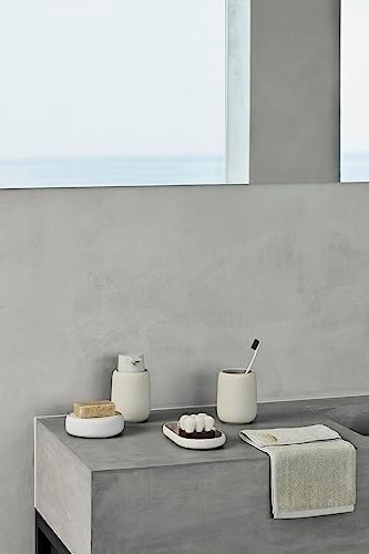 blomus SONO Modern Bathroom Countertop Oval Tray Organizer, White - Image 4