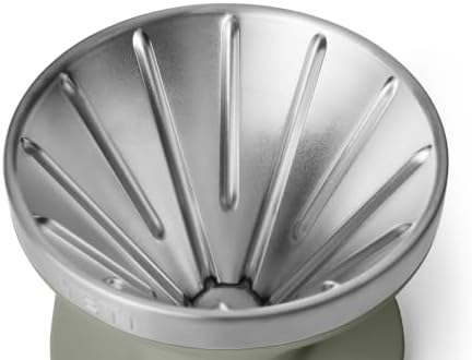 YETI Pour Over Coffee Maker Accessory Ramblers, Designed for Perfect Coffee Extraction Anywhere, Stainless Steel, fits any V60 Filter, Pampa Green - Image 6