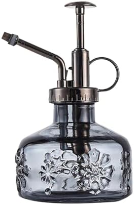Spray Bottle for Plants, Plant Mister Spray Bottle, Glass Plant Mister Spray Bottle, Embossed Vintage Glass Watering Can, Succulent Watering Bottle with Top Pump for Outdoor (L) by Unknown