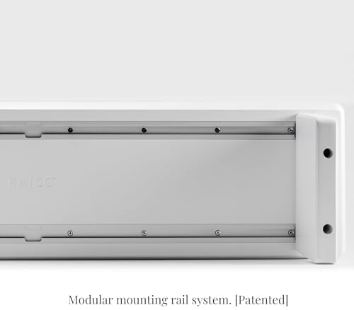 Raico Desk Cockpit Shelf Monitor Stand System Dual Screen Setup Wood Large Desk Accessory Organizer Unit (Matte White, Medium v2 | 36 Inches) - Image 6