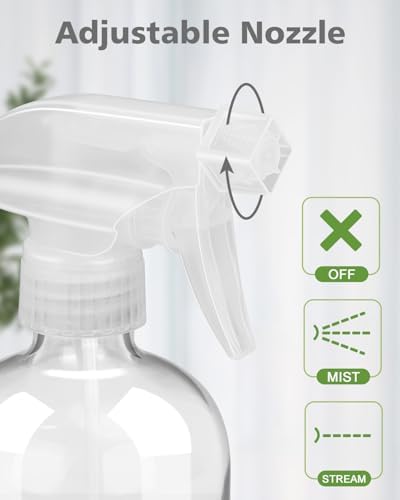 Glass Spray Bottles for Cleaning - 16 oz Spray Bottles with Silicone Sleeve - Image 2