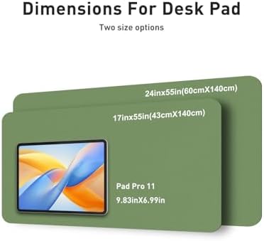 Aothia Faux Leather Desk Mat - Non-Slip PU Leather Desk Blotter, Waterproof Writing Surface, Large Desk Pad for Office & Home (Olive Green, 55" x 17") - Image 5