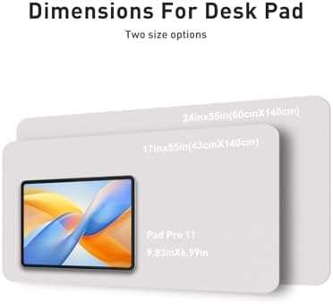 Aothia Faux Leather Desk Mat - Non-Slip PU Leather Desk Blotter, Waterproof Writing Surface, Large Desk Pad for Office & Home (Pale Lavender White, 55" x 24") - Image 5