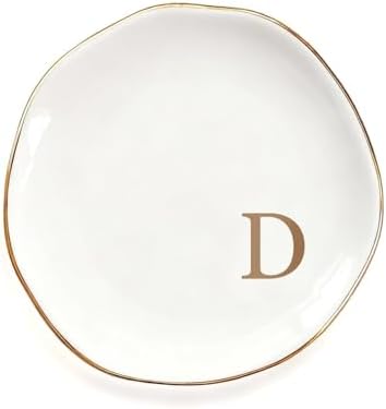 Ceramic Jewelry Tray Trinket Ring Dish Personalized Gifts for Women Bride by Fmeida
