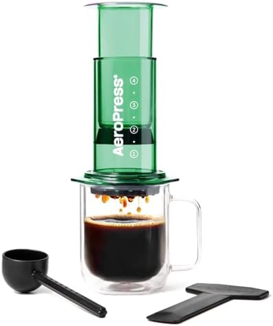 AeroPress Clear Green Coffee Press, French Press, Pour-Over & Espresso Style by AeroPress