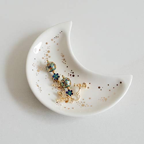 Small Moon Jewelry Dish Tray, Set of 2 (Blue and White) - Image 3