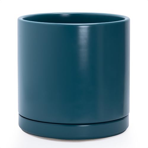 D'vine Dev 12 Inch Ceramic Planter Pot, Teal, 94-O-F-9 by DvineDevPlanterPotsandStand