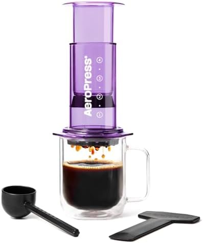 AeroPress Clear Purple Coffee Press, French Press, Pour-Over & Espresso Style by AeroPress