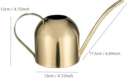 IMEEA 30oz Indoor Plant Watering Can Stainless Steel Long Spout, Gold - Image 3