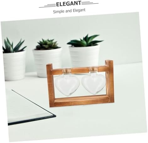 Desktop Hydroponic Vase Wooden Stand for Water Propagation Modern Aesthetic Plant Terrarium for Indoor Decoration for Air Plants and Flower Displays - Image 3