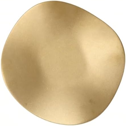 ZJchao Ceramic Jewelry Tray Ring Dish Key Tray 6.69x6.69x1.18in Minimalist Vanity for Rings Earrings Keys with Polished Finish for Bedroom Bathroom Decor (Gold) - Image 5
