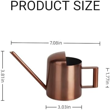 Mini Watering Can Stainless Steel Long Spout 10oz/300ml Small Watering Can for Indoor Desk Plants Outdoor Flowers Succulents Garden Watering Pot Gardening Tool（Black） - Image 4