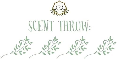Aira Soy Candles - Organic, Kosher, Vegan, in Farmhouse Jar w/Essential Oil Blends - Hand-Poured 100% Soy Candle Wax - Paraffin Free, Burns 150+ Hours - Apple Cinnamon -20 Ounces