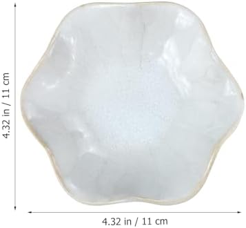 ARTIBETTER Ceramic Jewelry Plate Lotus Leaf Trinket Dish Jewelry Organizer Ring Holder Vintage Light Office Decor Gift for Mom Friends Sisters - Image 2