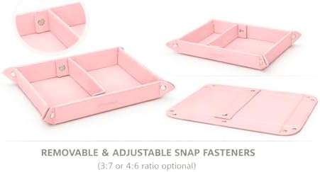 UnionBasic Medium Valet Tray, Jewelry Tray for Rings Watches Earrings, Entryway Catchall Caddy for Coins Keys Change, Nightstand Bedside Valet Holder, Trays for Electronic Gadgets, Candy Pink Plus - Image 4