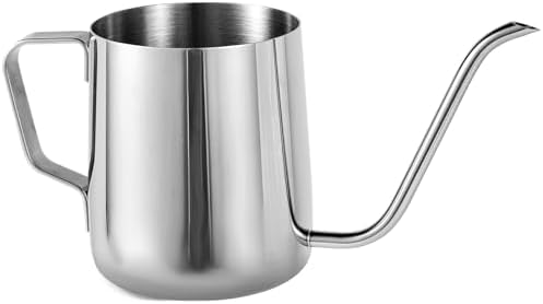 Small Plant Watering Can, 12oz/350ml Stainless Steel Tiny Mini Plant Watering Pot with Long Spout Accessories Tools for Indoor Outdoor Garden Flowers Bonsai (Silver) by Unknown