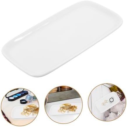 Nordic Style Ceramic Jewelry Dish White Oval Display Tray - Image 5
