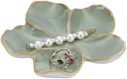 Ceramic Jewelry Dish Tray Small Trinket Tray (Dark Sea Green) by Unknown