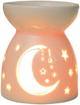 Ceramic Tea Light Candle Holder, Essential Oil Burner Wax Melt Burners Incense Aroma Diffuser Candle Tealight Holder Home Bedroom Decor Housewarming Gift by Unknown