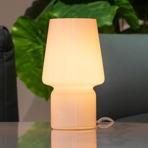 Mushroom Lamp,Mother's Day Gifts,Small Table Lamp,Cute Nightstand Kitchen Mini Lamp,Glass Table Lamp,Suitable for Bedrooms, Kitchens, Living Rooms, Bedside, Girl Gifts（White） by SUREYOND