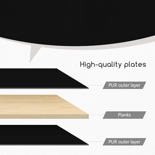 Jerry & Maggie Desktop Organizer Office Storage Rack Adjustable Wood Display Shelf Free Style Double H, Multi-Functional Mini Bookshelf for Desk Natural Stand (Black) - Image 4