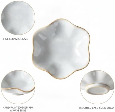 Small Ceramic Jewelry Tray for Rings and Earrings, Decorative Catchall Dish for Vanity, Nightstand, or Dresser Top - Image 6