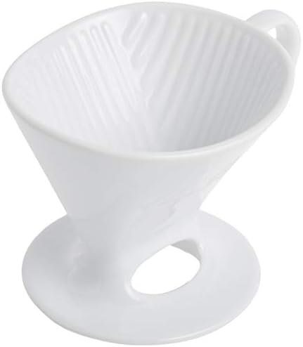 Melitta 1 Cup Porcelain Pour-Over Cone Coffeemaker, Glossy White - Image 3