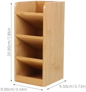 Wooden Desk Organizer Pen Holder Caddy for Office Supplies - Image 2