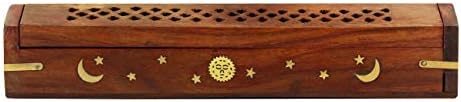 COTTON CRAFT Sheesham Wood Incense Burner Holder - Set of 2 Incense Burners - Image 2