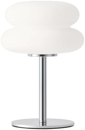 White Mushroom Lamp, Mid Century Modern Lamp for Nightstand, Dimmable Retro Egg Tart Bedside Lamps, Home Decor Ambient Lighting Aesthetic Cute Lamps for Bedroom Living Room (NOT Glass) by Unknown