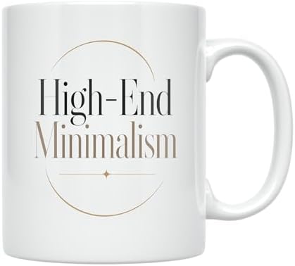 Minimalist Coffee Mug - High-End Minimalism Design - 11 oz White Ceramic - Sophisticated Style - Image 2