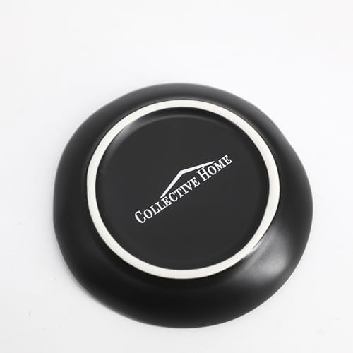 COLLECTIVE HOME - Ceramic Jewelry Tray, Decorative Trinket Dish for Rings Earrings Necklaces Bracelet Watch Keys, Birthday Mother's Day Christmas Gift for Women, 4.75", Black Surface (o) - Image 5
