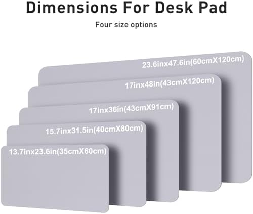 Aothia Faux Leather Desk Mat – Large Mouse Pad, Non-Slip PU Leather Blotter, Waterproof Writing Surface for Office and Home (Smoky Lavender, 47.2" x 23.6") - Image 5