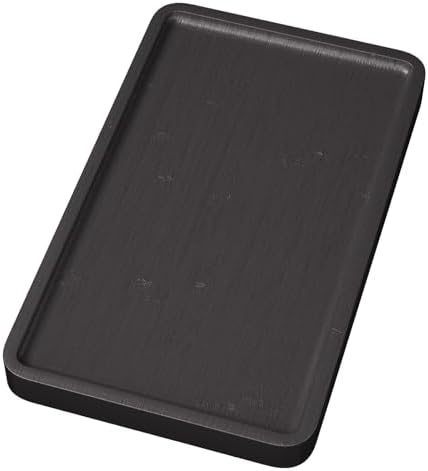VERTORGAN Bamboo Serving Tray,9.8x5.9 Inch Trays,Home Decor(Black) by VERTORGAN