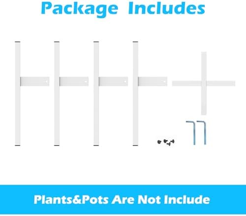 Heavy Plant Stand for 10"-16" Plant Pot Indoor Outdoor Corner, Adjustable Metal Heavy Duty for Large Pot (White 1 Pack) - Image 4