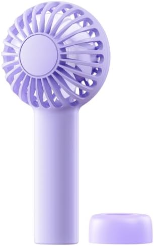 SWEETFULL Mini Portable Fan - Rechargeable Handheld Fan, 3 Speeds Personal Small Hand Gifts for Travel Essentials, Lash, Makeup, Eyelash, Kids, Girls, Women - USB, Cute Design Purple by SWEETFULL