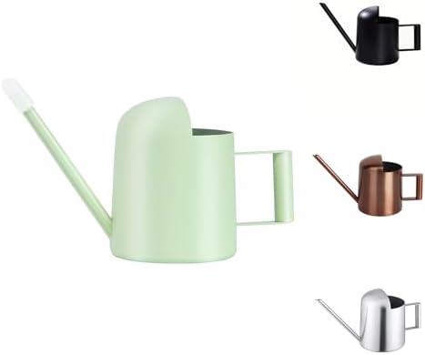 Mini Watering Can, 10oz/300ml Stainless Steel Long Spout Small Watering Can for Indoor Plants Succulents, Herbs (Green) by Unknown