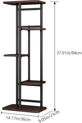LINZINAR Plant Stand Indoor 5 Tier Metal Corner Tall Flower Shelf - Image 5