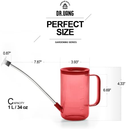Small Watering Can Indoor Plants with Long Spout (1L, Red) - Image 2